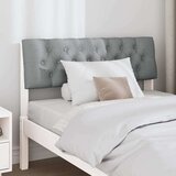 vidaXL Tapecirano vzglavje Svetlo siva 100 cm Masivno borovo les | Shoptok.si