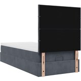 vidaXL Okvir kreveta s madracima tamnosivi 100x200cm baršunasti | shoptok.hr