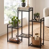 Hanah home dekorativni stalak za biljke Stira, 67 cm, crni Cene