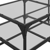  Stolić s prozirnom staklenom površinom 98,5x50x45 cm čelik | shoptok.hr