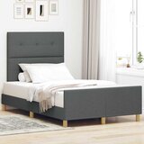  Krevetna konstrukcija Tamno siva 120 x 190 cm tkanina | shoptok.hr