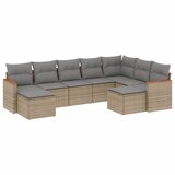  9-dijelni set vrtnih sofa s jastucima bež od poliratana | shoptok.hr