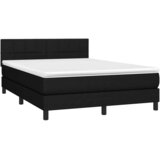  Krevet s oprugama i madracem crni 140x200 cm od tkanine | shoptok.hr