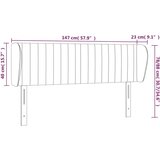  Uzglavlje s ušima smeđesivo 147x23x78/88 cm od tkanine | shoptok.hr