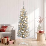  Umjetno usko božićno drvce s kuglicom 150 cm 150 LED lampica | shoptok.hr