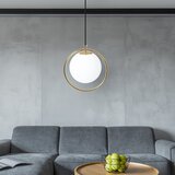 Toolight stropna viseća svjetiljka staklena kugla bijelo zlato APP430-1CP | shoptok.hr