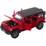  Metalni terenski avto za igro s kamp prikolico 1:32 - rdeče/belo | Shoptok.si