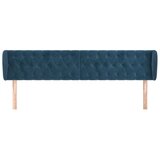  Uzglavlje s ušima tamnoplavi 203x23x78/88 cm baršunasti | shoptok.hr