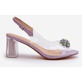S. BARSKI Transparent Sandals with Ornament Purple D&A | Eponuda.ba