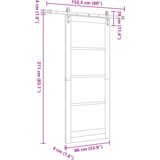 vidaXL Drsna vrata s setom opreme 'ORKDAL'Trden les bor | Shoptok.si