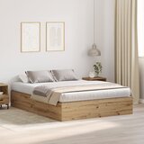 vidaXL Posteljni okvir za shranjevanje Artisan Oak 140x190 cm, (22052136) | Shoptok.si