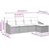  Set sofe 5 kom. Crna poliratan | shoptok.hr