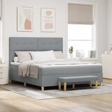  Krevet s opruga kutije Svjetlosiva 200 x 180 cm tkanina | shoptok.hr
