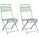  Sklopiva stolica za vrt 2 pcs Svijetla mint boja 42 x 52 x 82cm | shoptok.hr