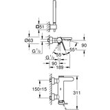 Grohe 33547003 Plus armatura za kad s tuš ročko | Shoptok.si