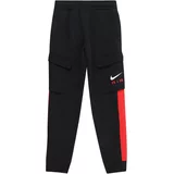 Nike Sportswear Hlače 'AIR' crvena / crna / bijela