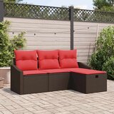  Set sofe 4 kom. Smeđa Poli ratan | shoptok.hr