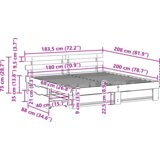  Krevetna konstrukcija Voštano smeđa 180 x 200 cm Masivno drvo | shoptok.hr