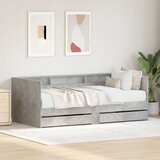  Dnevni krevet s ladicama Siva 90 x 200 cm Konstruirano drvo | shoptok.hr