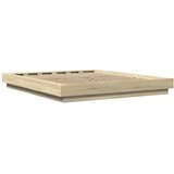  Okvir za krevet s LED svjetlima boja hrasta 160 x 200 cm drveni | shoptok.hr