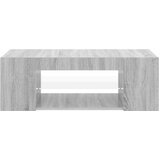  TV ormarić s LED svjetlima boja hrasta sonome 90 x 39 x 30 cm Siva | shoptok.hr