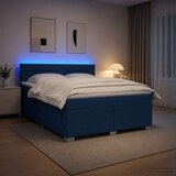  s box springom, madracem i LED-om Plava 140 x 200 cm | shoptok.hr
