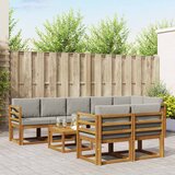  Set vanjskih sofa 9 kom. Prirodna i svijetlo siva Cijene