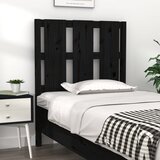  Uzglavlje za krevet crno 80,5 x 4 x 100 cm od masivne borovine | shoptok.hr