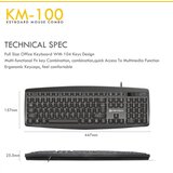 Fantech combo miš i tastatura KM-100 crni | ePonuda.com