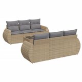  7-dijelni set vrtnih sofa od poliratana s jastucima bež | shoptok.hr