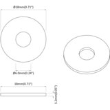  Podlošci 12 pcs Srebrno 18 x 18 x 1,2 mm Željezo | shoptok.hr