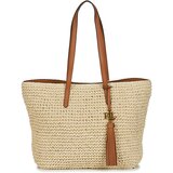 Polo Ralph Lauren STRAW TOTE-TOTE-MEDIUM Bež Cijene