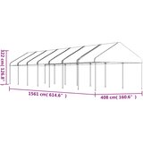  Sjenica s krovom bijela 15,61 x 4,08 x 3,22 m polietilen | Eponuda.com