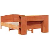 vidaXL Knjižna postelja brez vzmetnice vošč. rjava 135x190 cm borovina | Shoptok.si