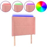  Posteljno vzglavje roza 83x16x118/128 cm žamet, (20951840) | Shoptok.si