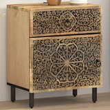  The Living Store Nočna omarica 50x33x60 cm trden mangov les - Nočna Omarica, (21453648) | Shoptok.si
