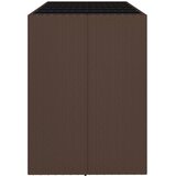  Barski stol sa staklenom pločom smeđi 185x80x110 cm poliratan | Eponuda.ba