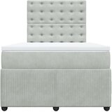 Box spring krevet s madracem svjetlosivi 120x200 cm baršunasti | shoptok.hr