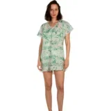 Kaftan za plažu belo-zeleni