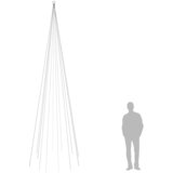  Božićno drvce na stijegu 732 LED žarulje tople bijele 500 cm | shoptok.hr