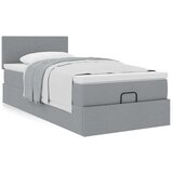 vidaXL otomanski okvir kreveta s madraca svijetlosivi 90x200cm tkanine | shoptok.hr