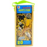  Set of Wooden Dinosaurs Magnets 20 Pieces Colorful | shoptok.hr