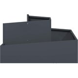  Vrtna saksija Antracit 80 x 80 x 50 cm Čelična vrata | shoptok.hr