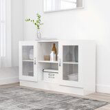 The Living Store Vitrina visok sijaj bela 120x30,5x70 cm iverna plošča - Vitrina, (21437536) Cene