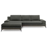 Windsor & Co Sofas temno siva raztegljiva sedežna garnitura Planet, levi kot Cene
