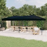 vidaXL Zložljiv vrtni šotor črn 3x6 m | Shoptok.si