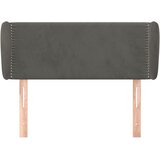  Uzglavlje s ušima tamnosivo 103x23x78/88 cm baršunasto | shoptok.hr