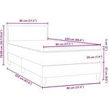 Box Spring krevet s madracem tamnozeleni 80x220 cm baršun | shoptok.hr