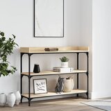  The Living Store Konzolna mizica s policami sonoma hrast 100x30x80 cm - Konzolna Mizica, (21448304) Cene