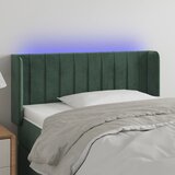 vidaXL LED uzglavlje tamnozeleno 83x16x78/88 cm baršunasto | shoptok.hr